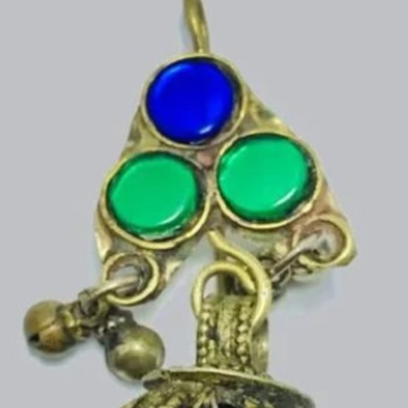 Antique Jhumka Earrings with Traditional Design - Picture 9 of 10